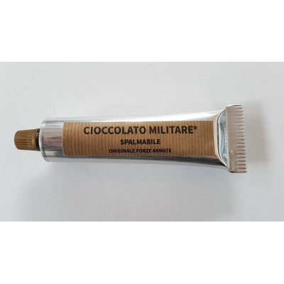 SPALMABILE FONDENTE NOCCIOLA CIOCCOLATO MILITARE TUBETTO METALLO 90GR